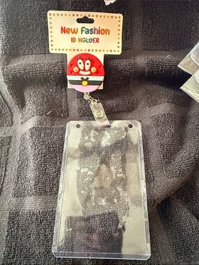 Red Cartoon ID Badge Holder